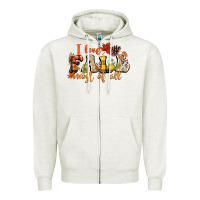Oatmeal Heather I love Fall most of Fall Zipper Hoodie - NancyCooperArtShop