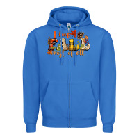 True Royal I love Fall most of Fall Zipper Hoodie - NancyCooperArtShop