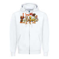 White I love Fall most of Fall Zipper Hoodie - NancyCooperArtShop