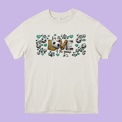 For The Love Of The Game Soccer Heavy Core Tee Designed By Jasminsmagicworld