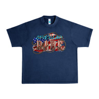 Navy American babe Urban Heavy Tee - NancyCooperArtShop
