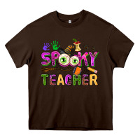 Chocolate Brown spooky teacher Heavy Core Tee - AdoDesignShop
