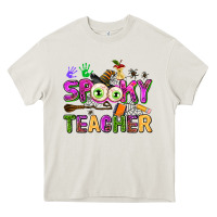 Cream spooky teacher Heavy Core Tee - AdoDesignShop