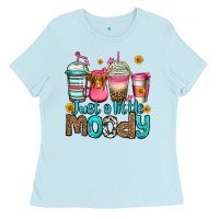 Baby Blue just a little moody coffee cups Ladies Tee - Jasminsmagicworld