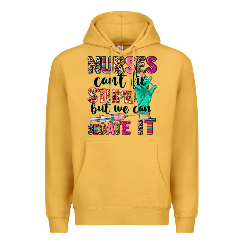 Cowgirl Nurses Can't Fix Stupid Premium Hoodie by CowGirlArtShop | Teevron