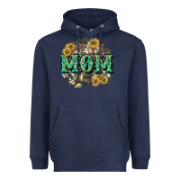 Navy Aztec Mom Mother's Day Heavyweight Hoodie - CowGirlArtShop