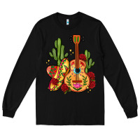 Black mexican guitar Long Sleeve Tee - LillyAllenDesigns