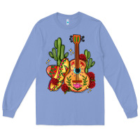 Colony Blue mexican guitar Long Sleeve Tee - LillyAllenDesigns