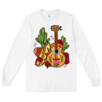 White mexican guitar Long Sleeve Tee - LillyAllenDesigns