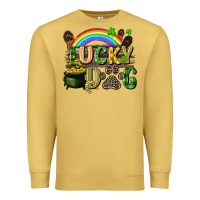 Antique Gold Lucky dog St. Patrick's Day Premium Sweatshirt - CowGirlArtShop
