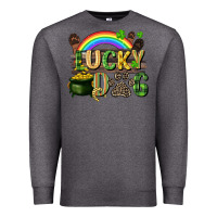 Charcoal Heather Lucky dog St. Patrick's Day Premium Sweatshirt - CowGirlArtShop