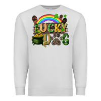 Dove Grey Lucky dog St. Patrick's Day Premium Sweatshirt - CowGirlArtShop