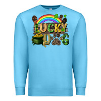 Ocean Blue Lucky dog St. Patrick's Day Premium Sweatshirt - CowGirlArtShop