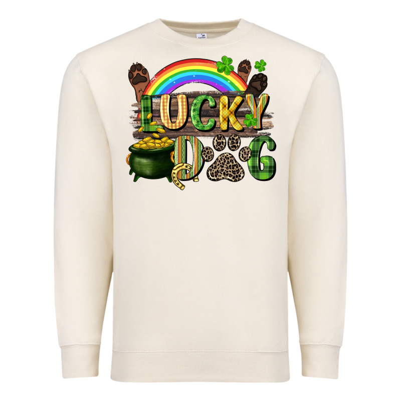 Lucky Dog St. Patrick's Day Premium Sweatshirt by CowGirlArtShop | Teevron