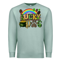 Seafoam Lucky dog St. Patrick's Day Premium Sweatshirt - CowGirlArtShop