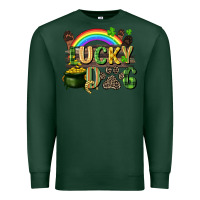 Sports Green Lucky dog St. Patrick's Day Premium Sweatshirt - CowGirlArtShop
