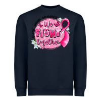 Navy breast cancer awareness we fight together Heavyweight Sweatshirt - LillyAllenDesigns