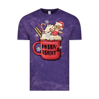 Cloud Purple merry and bright Vintage Tee - MaliasSmallBusiness
