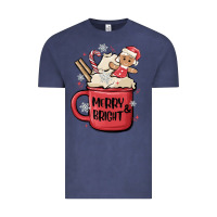 Vintage Denim merry and bright Vintage Tee - MaliasSmallBusiness