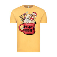 Vintage Mustard merry and bright Vintage Tee - MaliasSmallBusiness