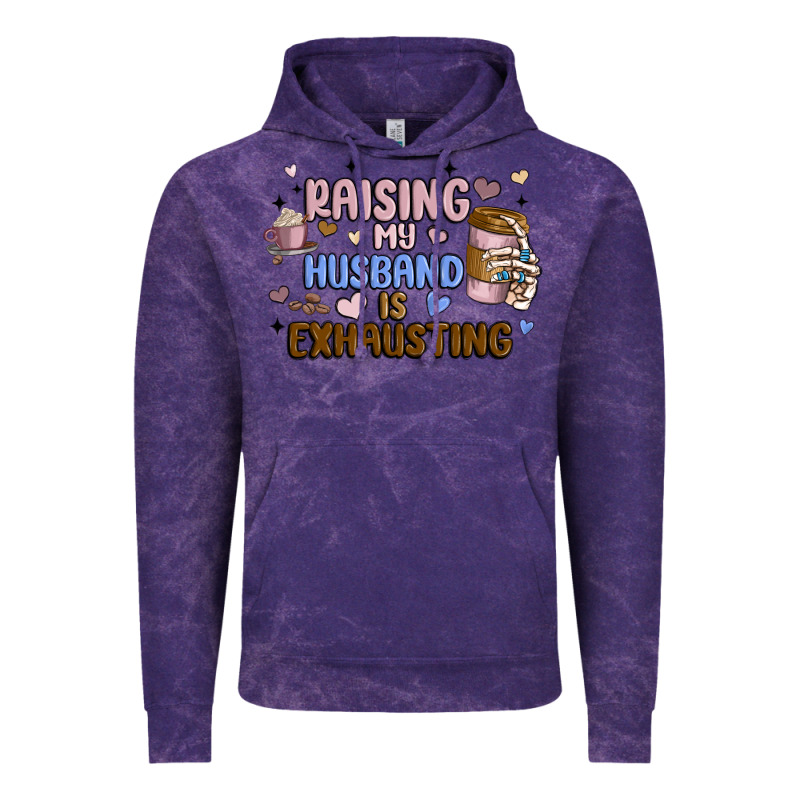 Raising My Husband Is Exhausting Vintage Hoodie by MaliasSmallBusiness | Teevron