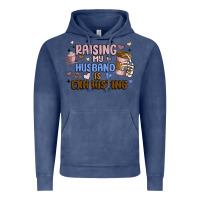 Vintage Denim raising my husband is exhausting Vintage Hoodie - MaliasSmallBusiness