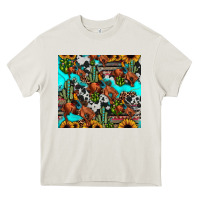Cream rodeo cowboy tumbler Heavy Core Tee - JahusDesignShop