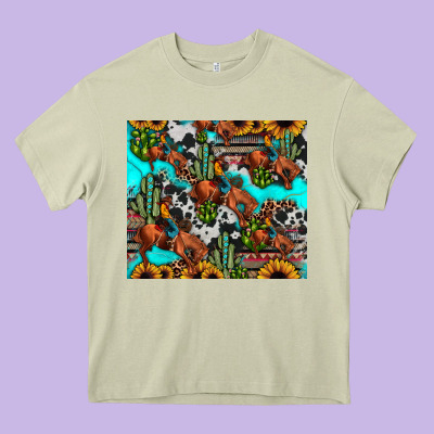 Rodeo Cowboy Tumbler Heavy Core Tee Designed By Jahusdesignshop