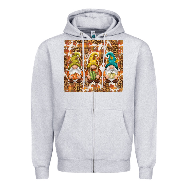 Fall Gnomes Zipper Hoodie by NancyCooperArtShop | Teevron
