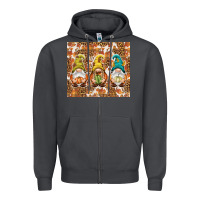 Smoke Fall gnomes Zipper Hoodie - NancyCooperArtShop