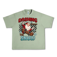 Oil Green dashing through the snow Urban Heavy Tee - MaliasSmallBusiness