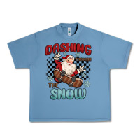 Pebble Blue dashing through the snow Urban Heavy Tee - MaliasSmallBusiness