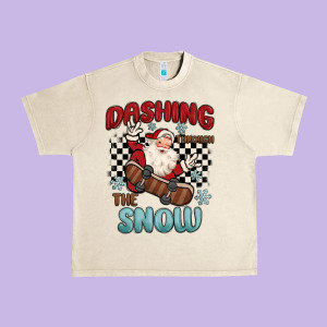 Dashing Through The Snow Urban Heavy Tee Designed By Maliassmallbusiness