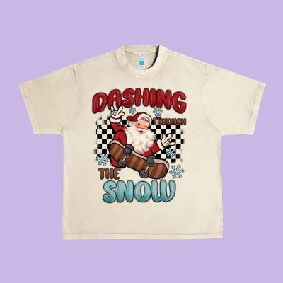 Dashing Through The Snow Urban Heavy Tee Designed By Maliassmallbusiness