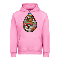 Fuchsia Pink mexican teardrop  2 Urban Hoodie - BundleAndBundleShop