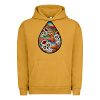Pigment Peanut Butter mexican teardrop  2 Urban Hoodie - BundleAndBundleShop