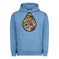 Pigment Pebble Blue mexican teardrop  2 Urban Hoodie - BundleAndBundleShop