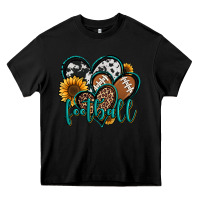 Black football hearts Heavy Core Tee - Jasminsmagicworld
