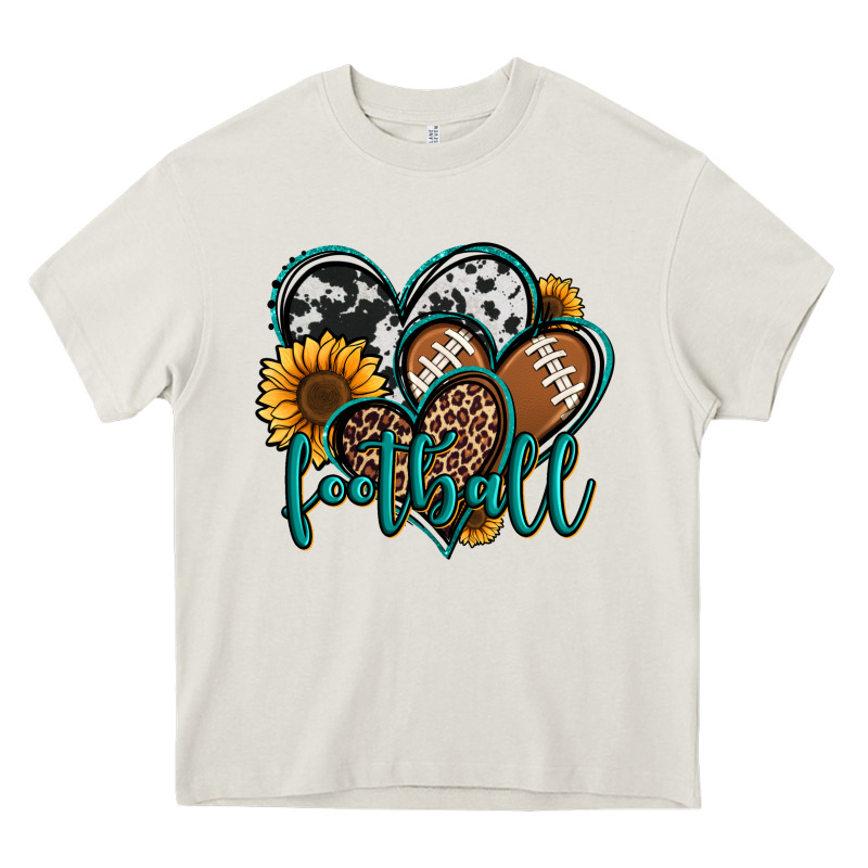 Football Hearts Heavy Core Tee by Jasminsmagicworld | Teevron