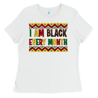 White i am black every month Ladies Tee - Artiststas