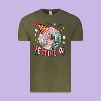 Festive Af Vintage Tee Designed By Maliassmallbusiness