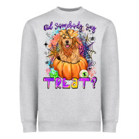 Heather Grey did somebody say treat Heavyweight Sweatshirt - LillyAllenDesigns