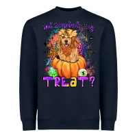 Navy did somebody say treat Heavyweight Sweatshirt - LillyAllenDesigns