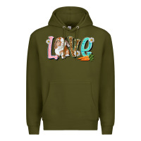 Army Green Love Easter Rabbit Easter Day Premium Hoodie - HowdyJamesFarm
