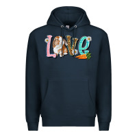 Navy Love Easter Rabbit Easter Day Premium Hoodie - HowdyJamesFarm