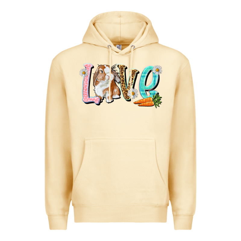 Love Easter Rabbit Easter Day Premium Hoodie by HowdyJamesFarm | Teevron