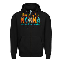 Black This nonna loves her little pumpkins Zipper Hoodie - texasbilliewilder
