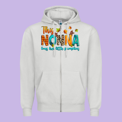 This Nonna Loves Her Little Pumpkins Zipper Hoodie Designed By Texasbilliewilder