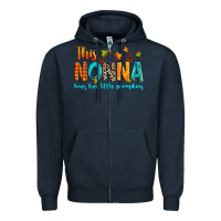 Navy This nonna loves her little pumpkins Zipper Hoodie - texasbilliewilder