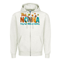 Oatmeal Heather This nonna loves her little pumpkins Zipper Hoodie - texasbilliewilder